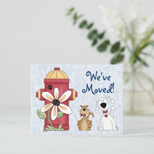 引っ越しましたの移動告知 案内ポストカード (スタンド正面)