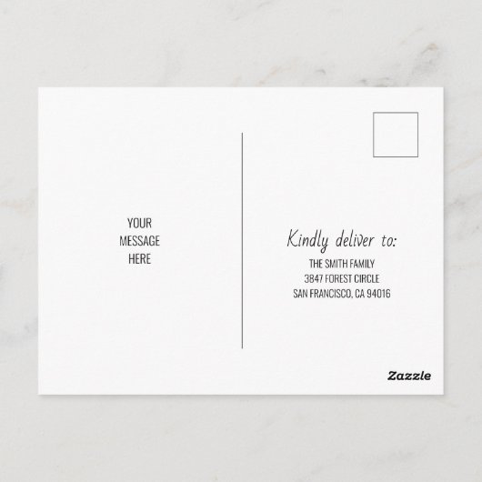 引っ越しましたの移動案内はがき ポストカード (裏面)