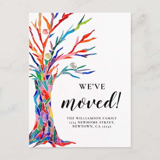 引っ越しましたの移動案内はがき 案内ポストカード (正面)