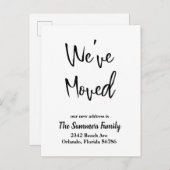 引っ越しましたの移行アナウンスモダンスクリプト 案内ポストカード (正面/裏面)