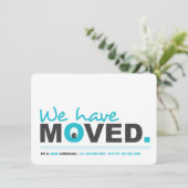 引っ越しましたの移行発表引っ越し祝いパーティーパーティー 招待状 (スタンド正面)