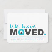 引っ越しましたの移行発表引っ越し祝いパーティーパーティー 招待状 (正面)