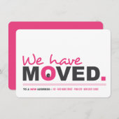 引っ越しましたの移行発表引っ越し祝いパーティーパーティー 招待状 (正面/裏面)