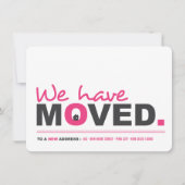 引っ越しましたの移行発表引っ越し祝いパーティーパーティー 招待状 (正面)