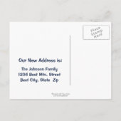 引っ越しましたの美しい海岸！アドレスの変更 案内ポストカード (裏面)