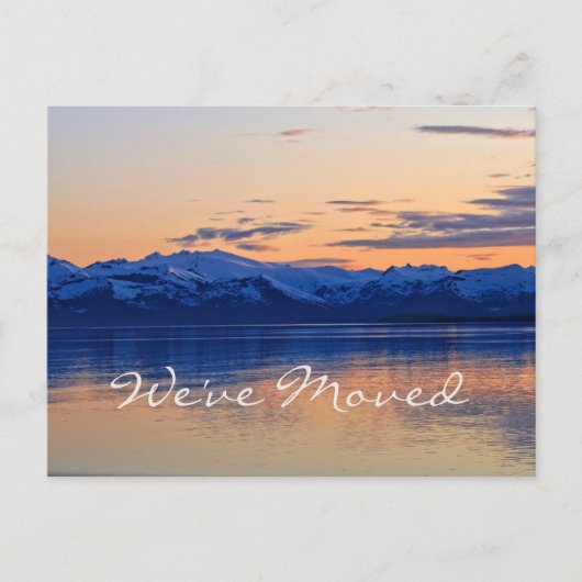 引っ越しましたの美しい海岸！アドレスの変更 案内ポストカード (正面)