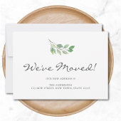 引っ越しましたの色離れの移動 案内状