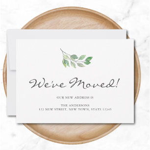 引っ越しましたの色離れの移動 案内状