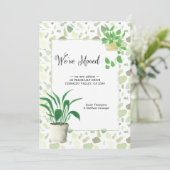 引っ越しましたの観葉植物とテラゾーフィング 案内状 (スタンド正面)