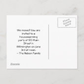 引っ越しましたはがき インビテーションポストカード (裏面)