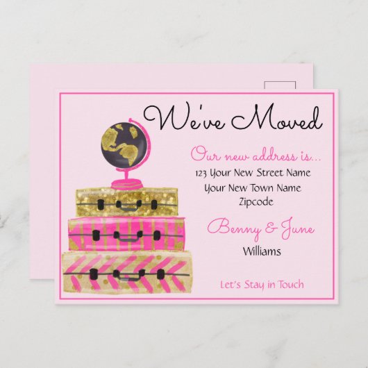 引っ越しましたはがき ポストカード (正面/裏面)