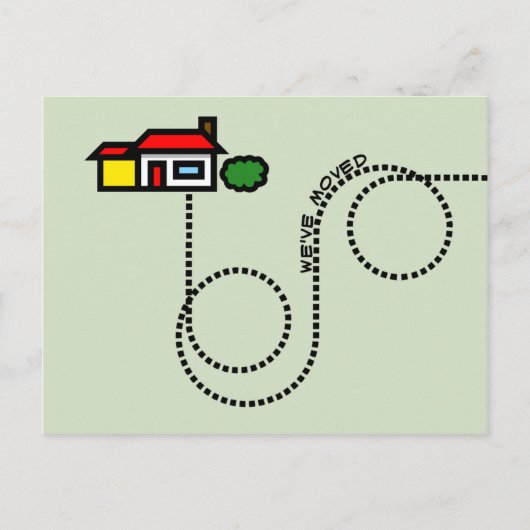 引っ越しましたはがき 案内ポストカード (正面)