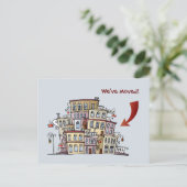 引っ越しましたはがき 案内ポストカード (スタンド正面)