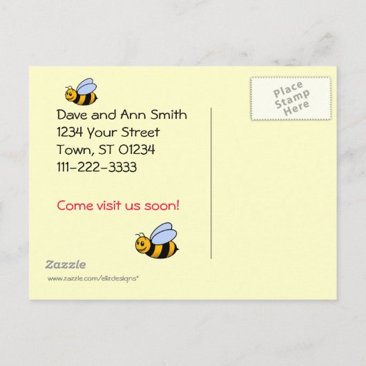 引っ越しましたはがき 案内ポストカード (裏面)