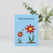 引っ越しましたはがき 案内ポストカード (スタンド正面)