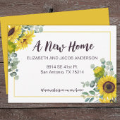 引っ越しましたひまわり新住所 案内状