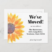 引っ越しましたひまわり発表葉書 案内ポストカード (正面/裏面)