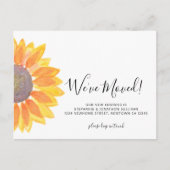 引っ越しましたひまわり発表葉書 案内ポストカード (正面)