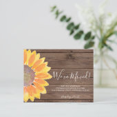 引っ越しましたひまわり発表葉書 案内ポストカード (スタンド正面)