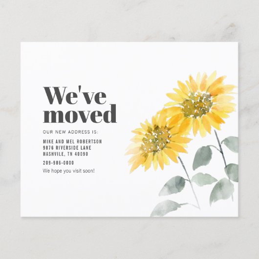 引っ越しましたひまわり移動告知 (正面)