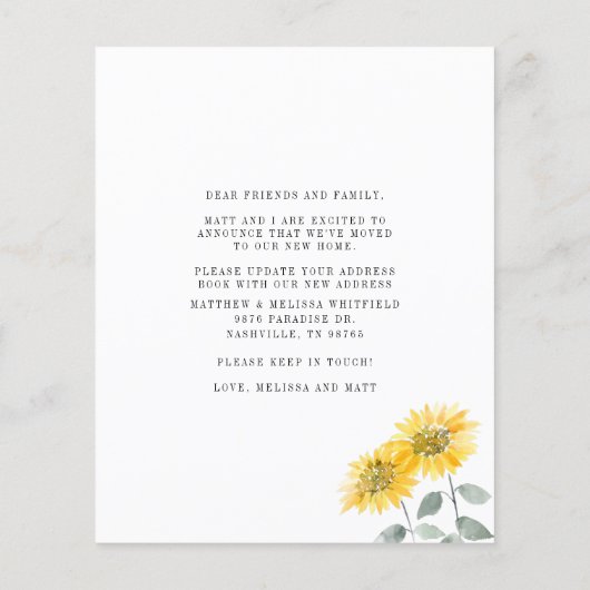 引っ越しましたひまわり移動告知 (裏面)