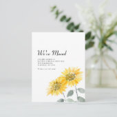 引っ越しましたひまわり移動告知 ポストカード (スタンド正面)