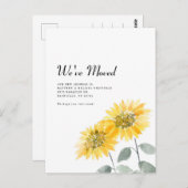 引っ越しましたひまわり移動告知 ポストカード (正面/裏面)