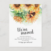 引っ越しましたひまわり赤面移動 案内ポストカード (正面)