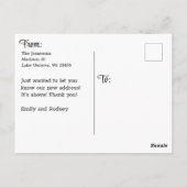 引っ越しましたを新しいパッドに ポストカード (裏面)