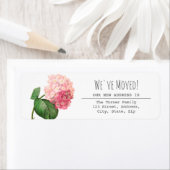 引っ越しましたアジサイ差出人住所 ラベル (インサイチュ)