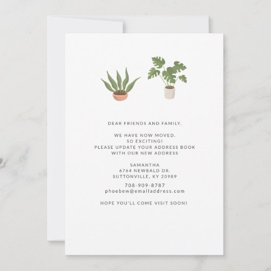 引っ越しましたアドレスシックな移動 案内状 (裏面)