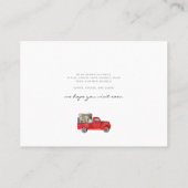 引っ越しましたアドレス変更レッドトラック移動カード 名刺 (裏面)