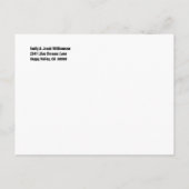 引っ越しましたアドレス変更白黒チェックV005 案内ポストカード (裏面)