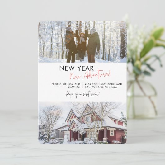 引っ越しましたアドレス新年の冒険の移動 案内状 (スタンド正面)