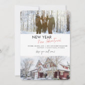 引っ越しましたアドレス新年の冒険の移動 案内状 (正面)