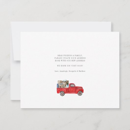 引っ越しましたアドレス水色レッドトラック移動 (裏面)