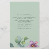 引っ越しましたアドレスeucalyptusパープルグリーン移動 便箋 (裏面)