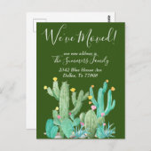 引っ越しましたアナウンスサボサザートカッティ ポストカード (正面/裏面)