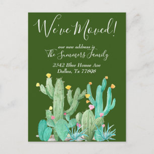 引っ越しましたアナウンスサボサザートカッティ ポストカード