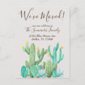 引っ越しましたアナウンスサボサザートカッティ ポストカード (正面)