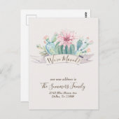 引っ越しましたアナウンスサボサザートカッティ ポストカード (正面/裏面)