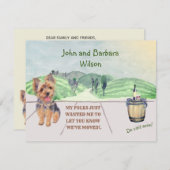 引っ越しましたアバター犬が動く 案内状 (正面/裏面)