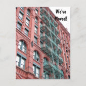 引っ越しましたアパートメント建物引越アナウンス 案内ポストカード (正面)