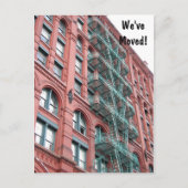 引っ越しましたアパートメント建物引越アナウンス 案内ポストカード (正面)