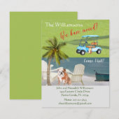 引っ越しましたイングリッシュブルドッグ海ビーチ移動 案内状 (正面/裏面)