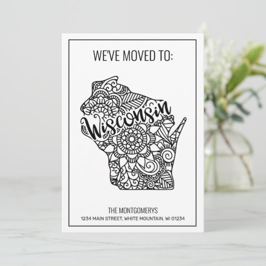 引っ越しましたウィスコンシン州フローラ曼荼羅 案内状 (スタンド正面)