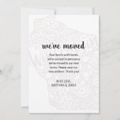 引っ越しましたウィスコンシン州フローラ曼荼羅 案内状 (裏面)