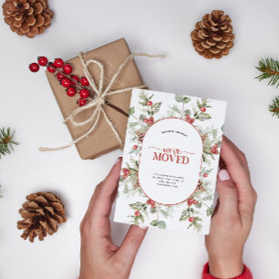 引っ越しましたウィンターパインレッドベリー 案内ポストカード