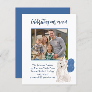 引っ越しましたウェスティーファミリーフォトバジェット 案内状