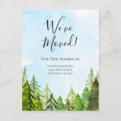 引っ越しましたウォーターカラーツリーズワイルドネスムービング ポストカード (正面)
